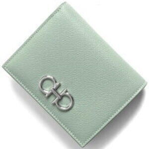 Salvatore Ferragamo Double Gancini Wallet Blue LUCKY